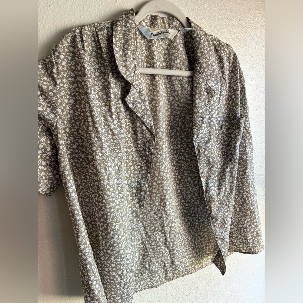 Vintage Diane von Fürstenberg Floral Button-Up Blouse – Size M - Picture 6 of 7